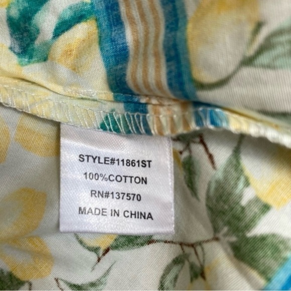 Chloe+Rene Lemon Print Retro 70s Style Fit and Flare Poplin Midi Sundress Sz S - Picture 14 of 16